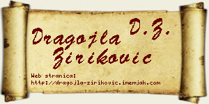 Dragojla Ziriković vizit kartica